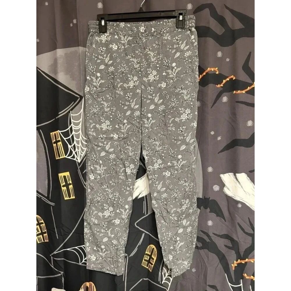 Gap Floral Print Elastic Waist Pull-On Pants